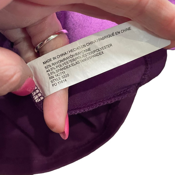 Eloquii Casual Pullover Flowy Blouse Balloon Sleeves Purple Womens Plus‎ Size 20 - Picture 10 of 12